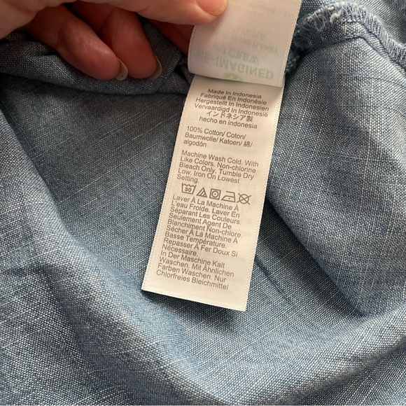 j.crew sleeveless ruffle top chambray summer 2023 XXS blue - Picture 4 of 7